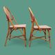 Pair of antique bistro terrace chairs