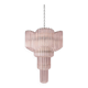 "Décò-Inspired Italian Murano Glass Sputnik Chandelier – Pink ‘Quadriedro S"