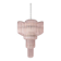 "Décò-Inspired Italian Murano Glass Sputnik Chandelier – Pink ‘Quadriedro S"