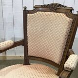 Pair of early 20th century Louis XVI armchairs in walnut