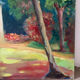 The house in the woods, oil on canvas.