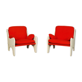Red armchairs from the 70s