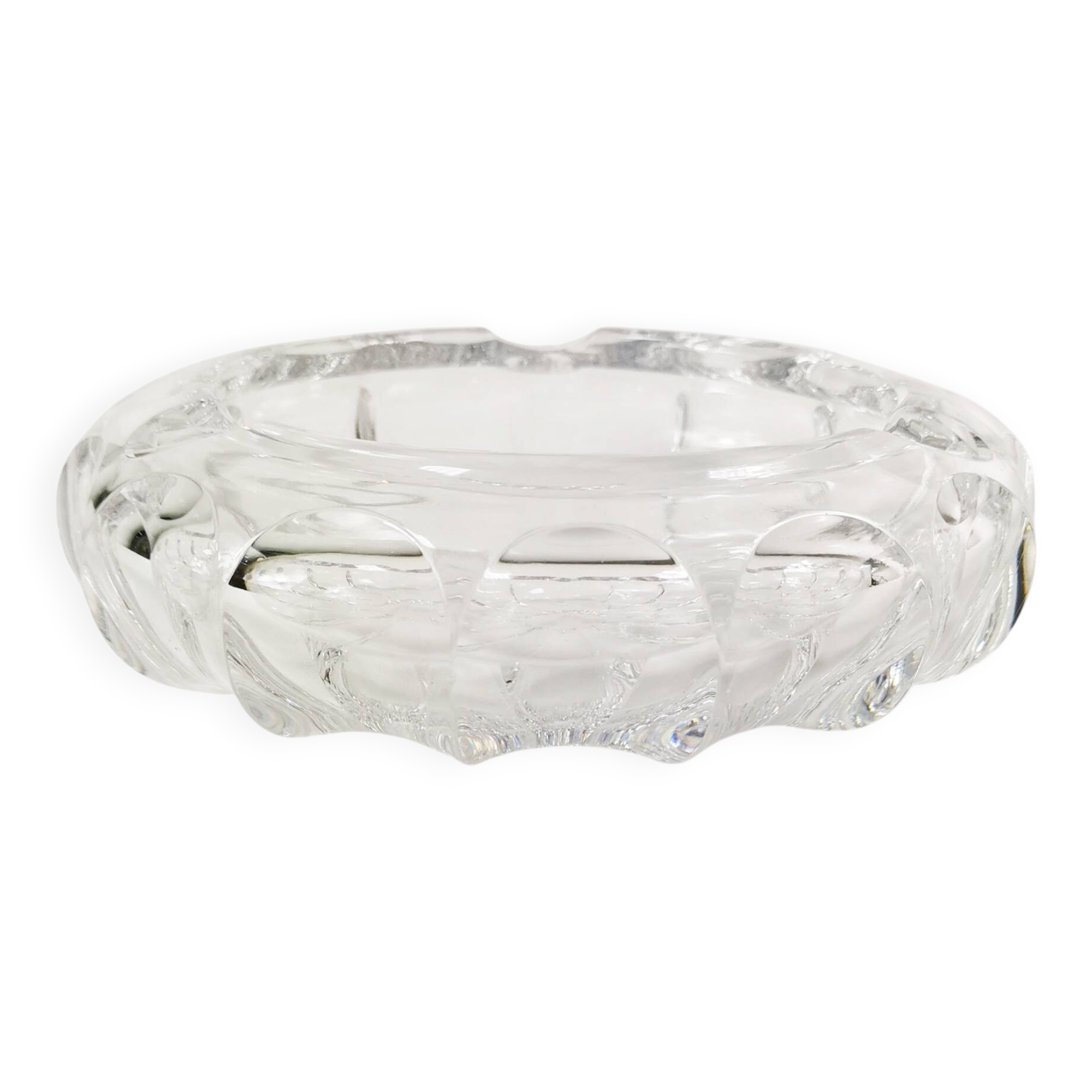 Mid Century Crystal Ashtray, Belgium 1960s