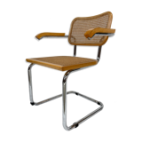 Cesca model design chair with armrests chrome version
