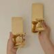 Pair of swedish brass sconces by gusum 1991