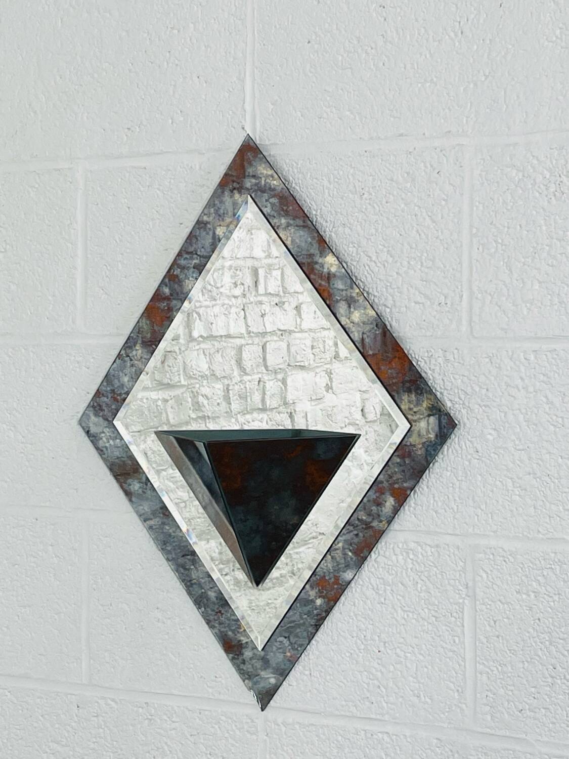 Vintage beveled art deco mirror