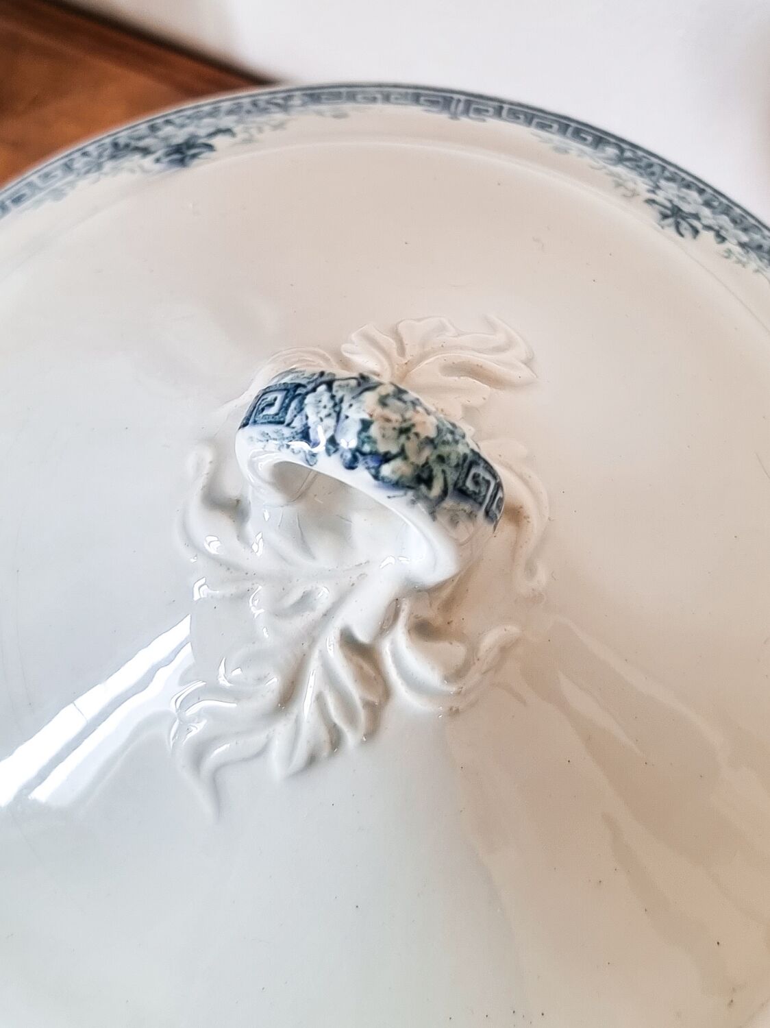 Saint Amand soup tureen, Terre de fer, 19th century