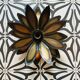 Applique murale fleur métal vintage