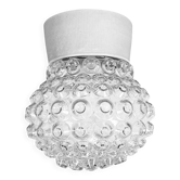 Lustre en porcelaine blanche vintage, années 1970