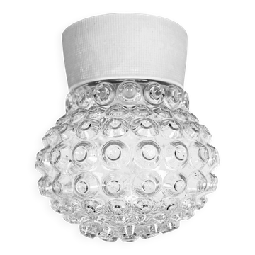 Lustre en porcelaine blanche vintage, années 1970