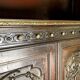 Renaissance-style sideboard, entirely made of walnut and richly carved.