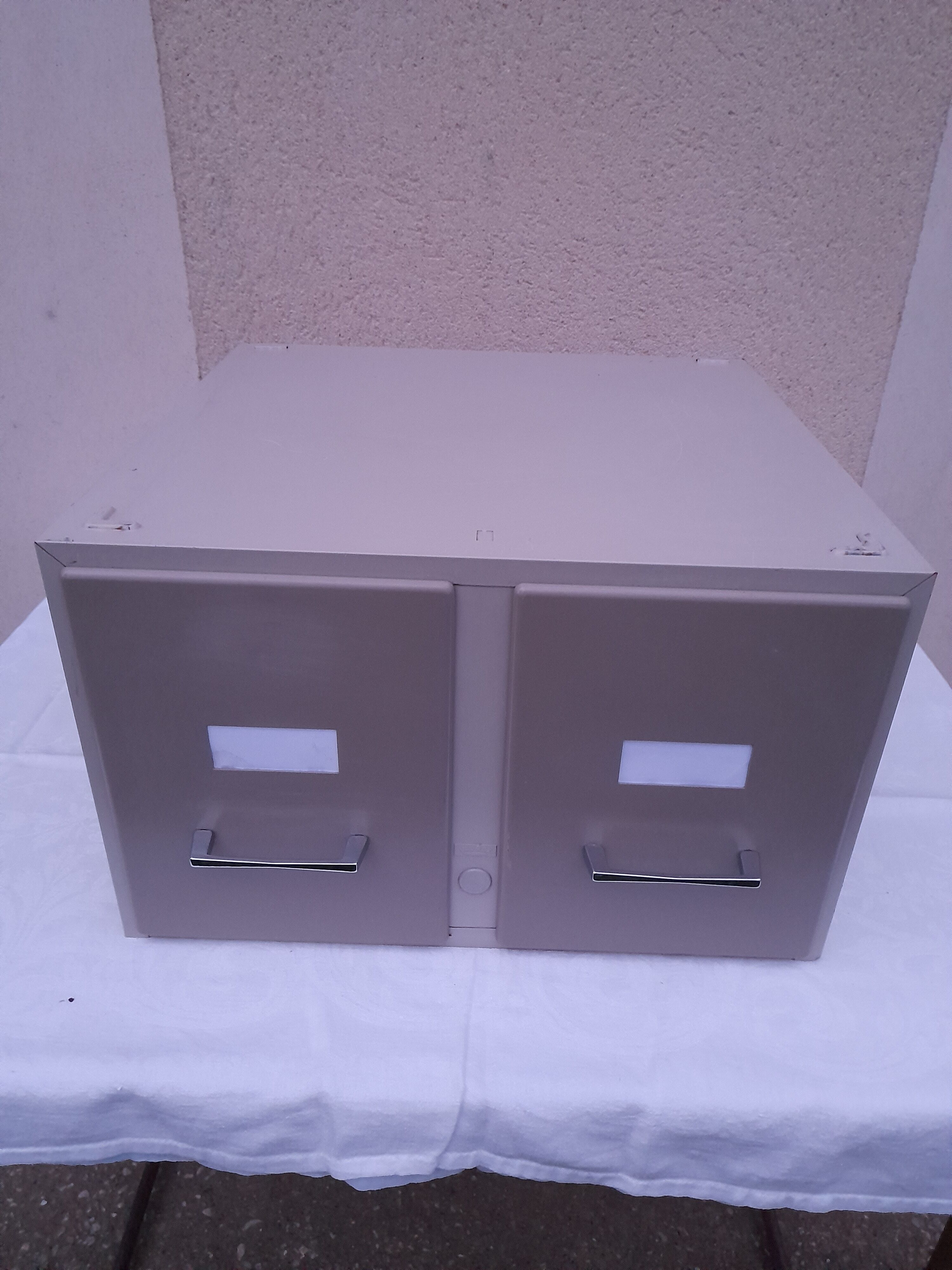 Metal cabinet 2 drawers industrial loft 70s