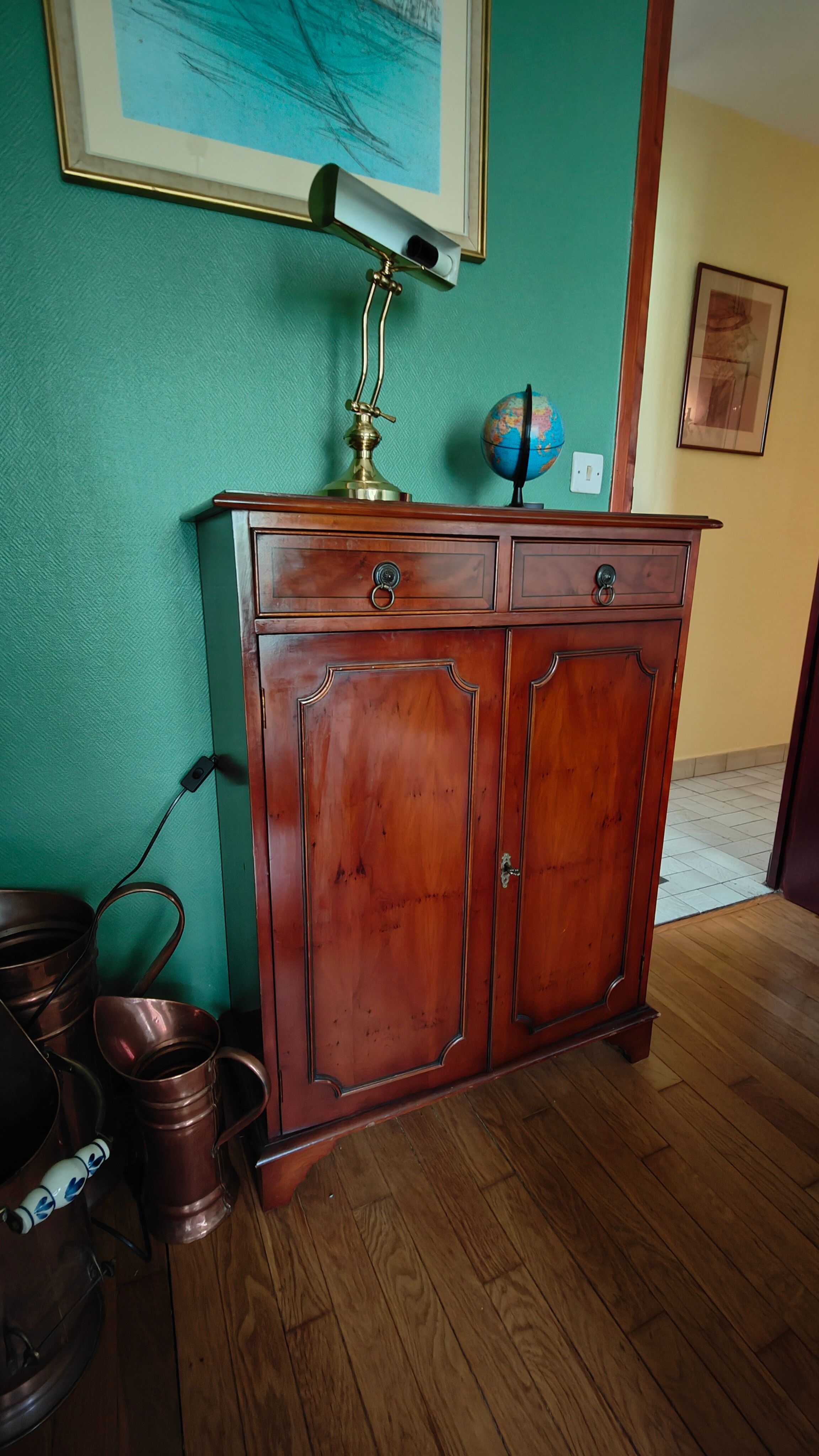 Mahogany storage cabinet classic English style