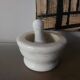 Mortar with marble pestle