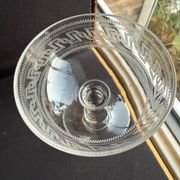 6 coupes à champagne Baccarat gravure Grecque inclinée
