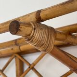 1960s rattan wall hook shelf
