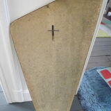 Vintage mirror 60s gold metal Scandinavian style 36x78cm