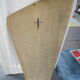 Vintage mirror 60s gold metal Scandinavian style 36x78cm