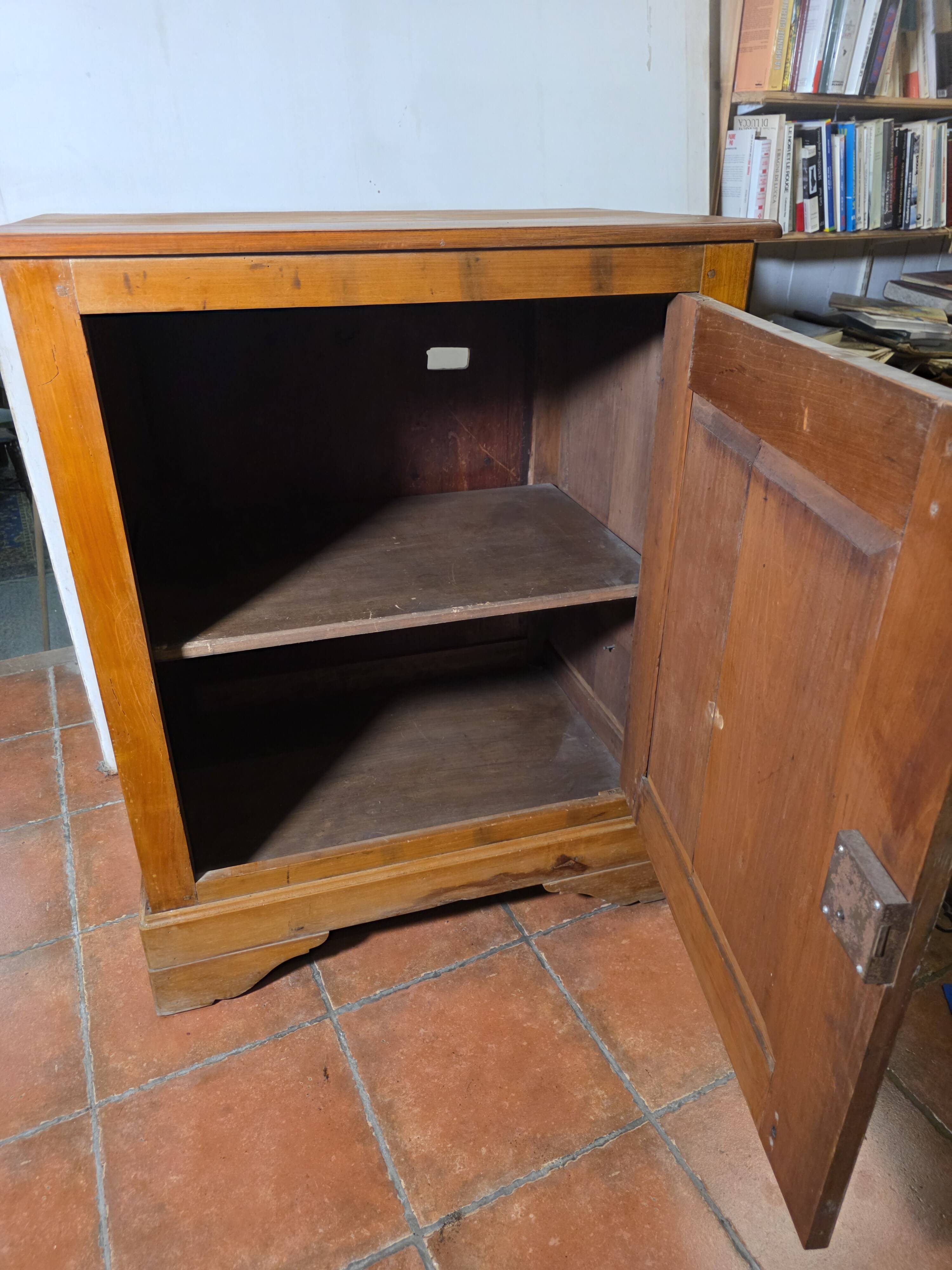 Antique Louis Philippe style confiturier in cherry wood