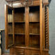 Louis XIII Renaissance cabinet in solid walnut around 1850.