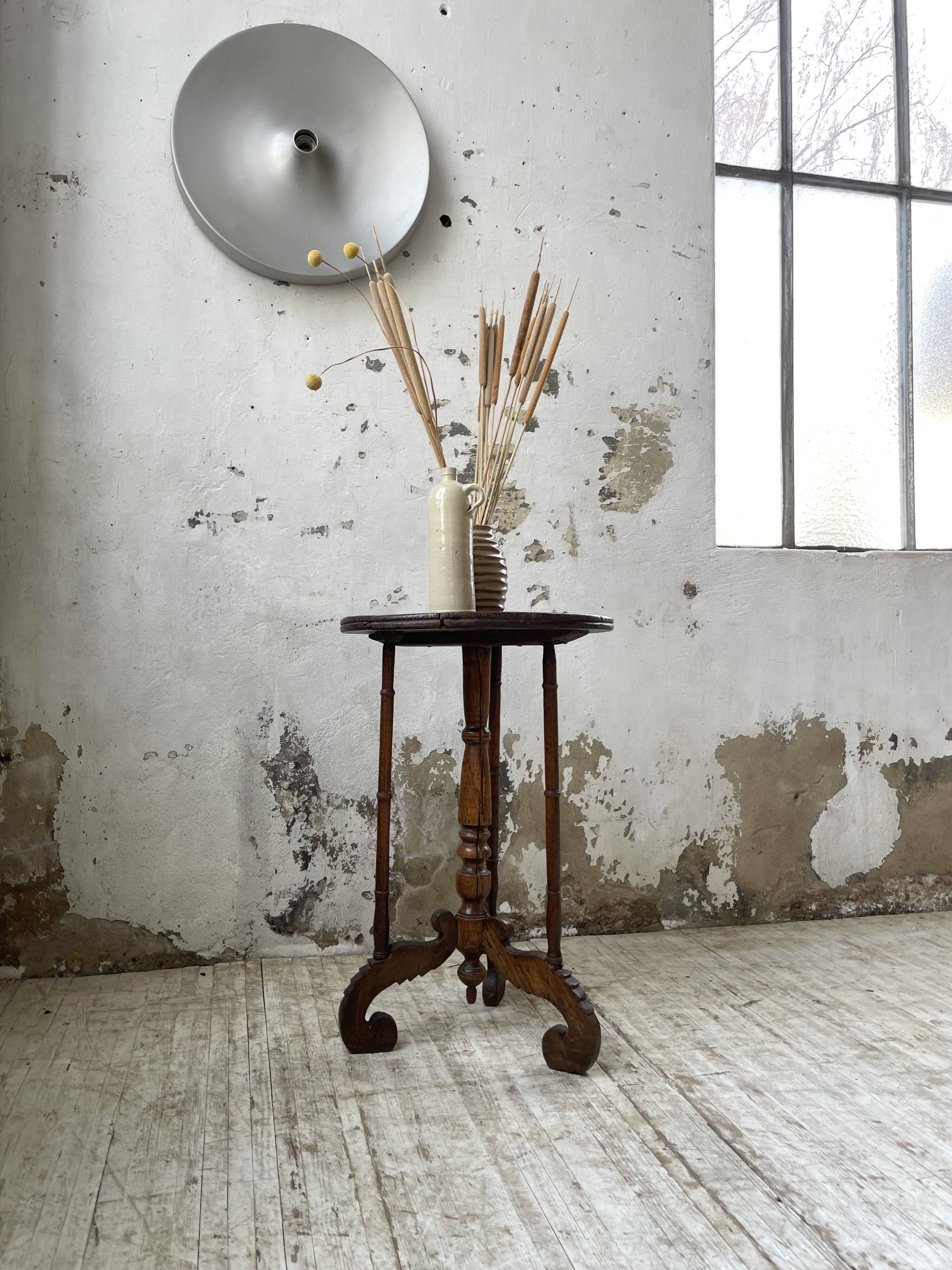 19th century oak pedestal console