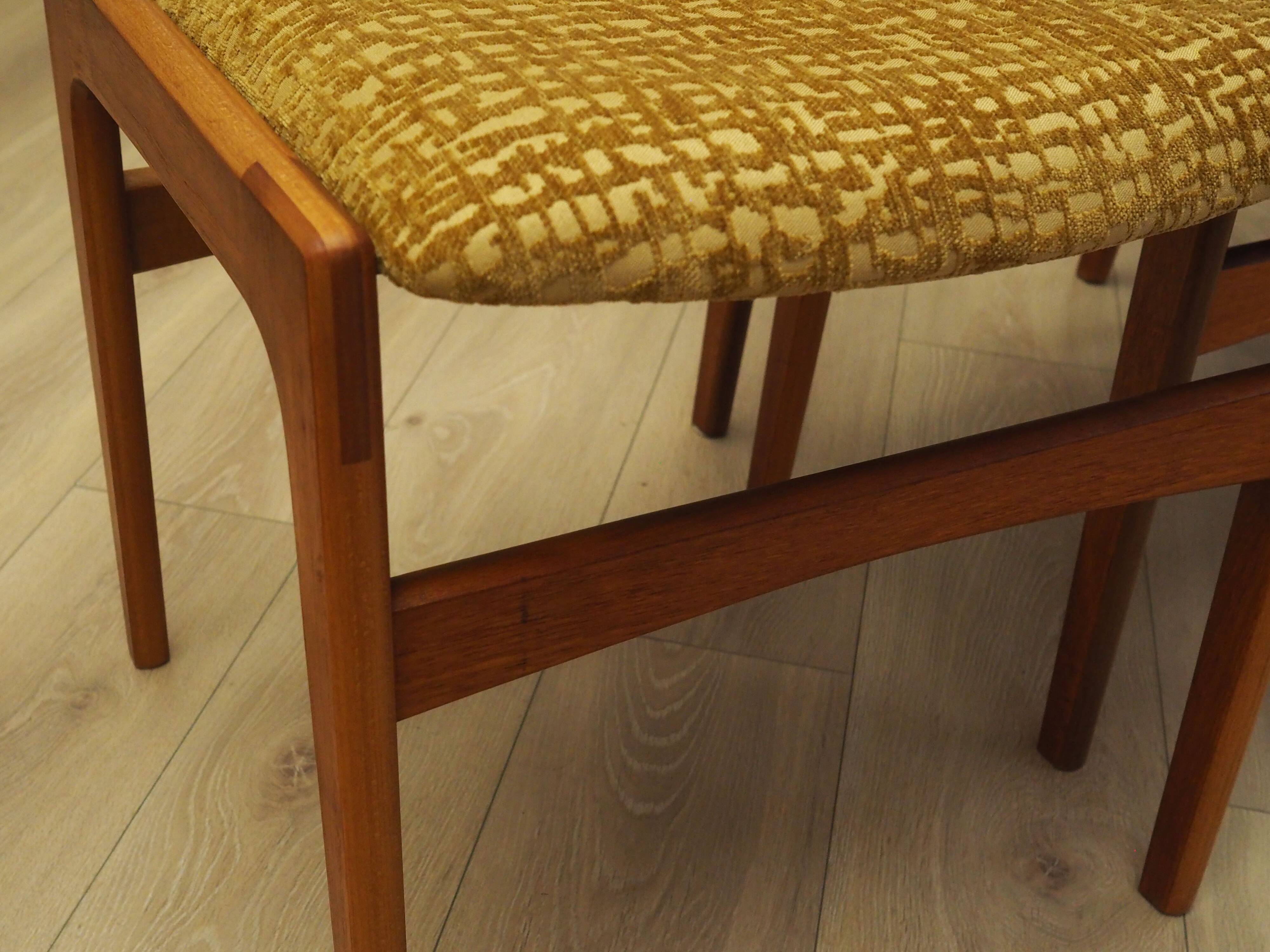 Set of six teak chairs, Danish design, 1970s, production: Denmark