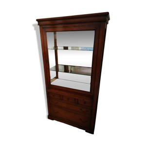 vitrine en noyer massif