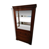 Display cabinet in solid walnut