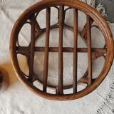 Rattan stool ottoman