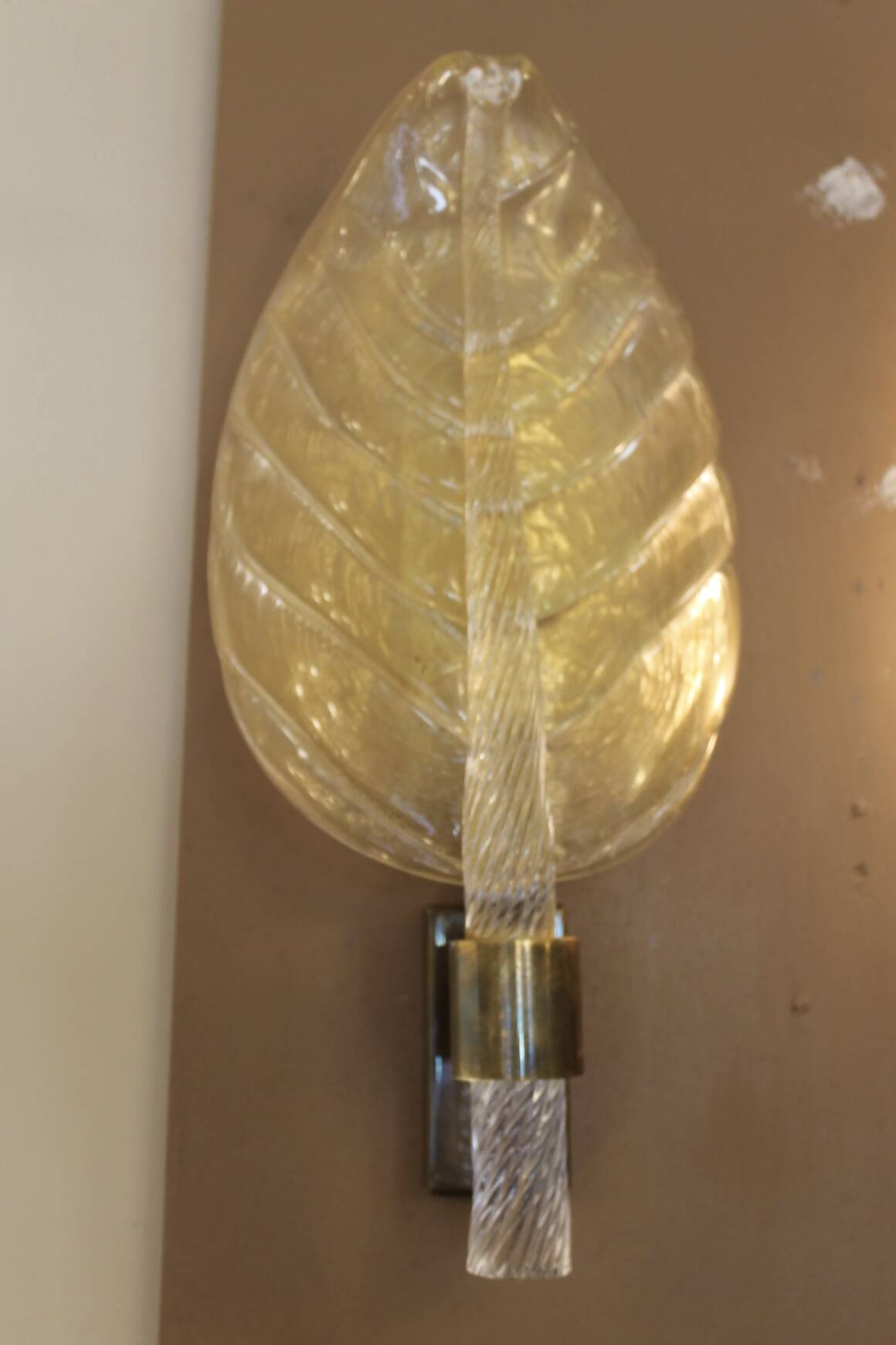 Pair of Murano glass wall lights, Toso