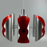 60s 70s 6-flame Sputnik candlestick metal chrome space age design