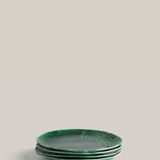 Lot de 4 assiettes blanca verde m
