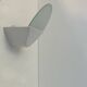 Pair of vintage wall lights, white metal and sandblasted glass, Italy 1970