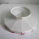 Compotier–Vintage serving plate-Cake dish–Dark pink red art deco patterns - octagonal shape