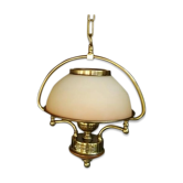 Brass wood marine suspension chandelier