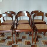 Baumann chairs model Scandinavian gondola wood and canning