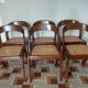 Baumann chairs model Scandinavian gondola wood and canning