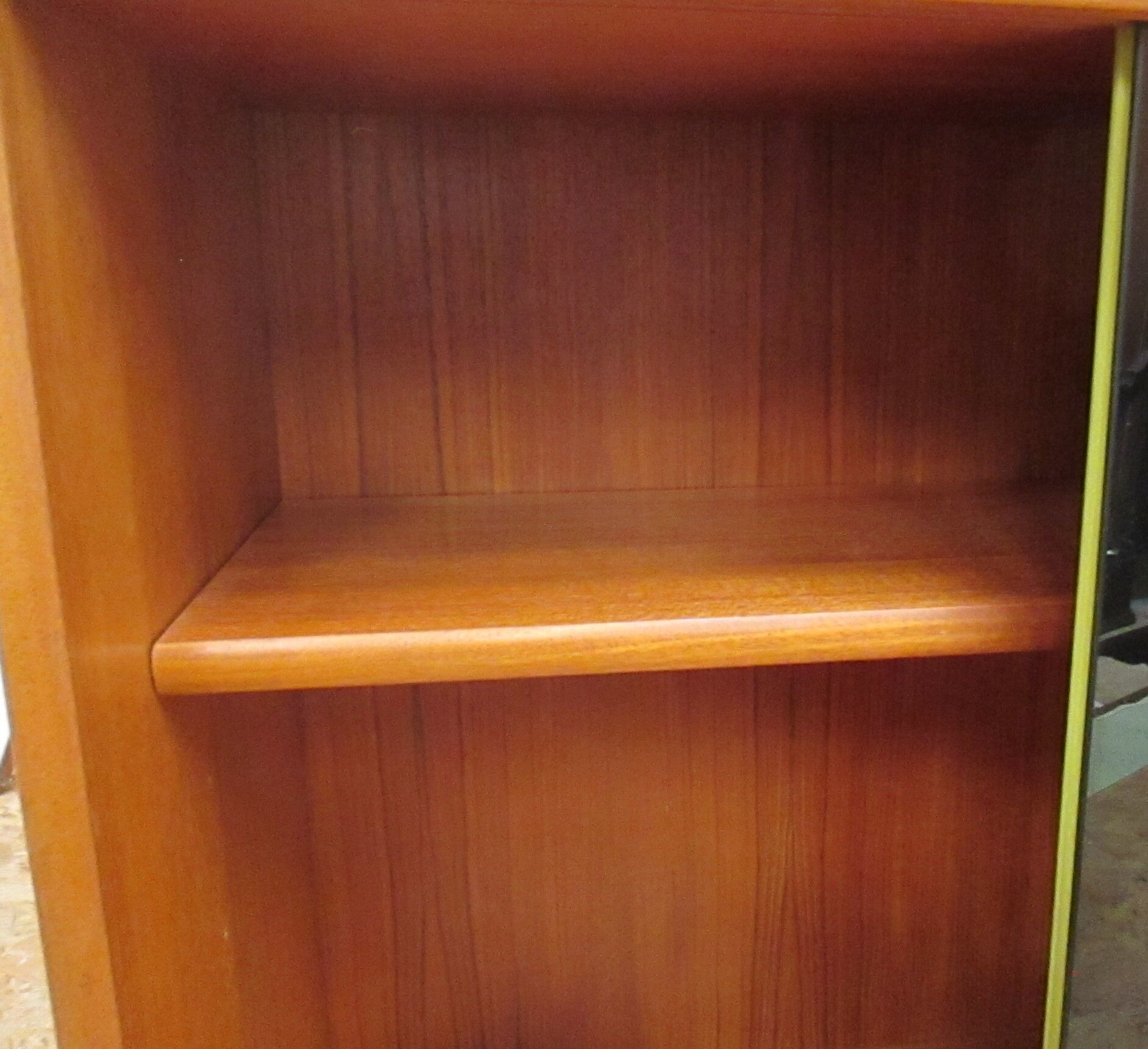 Small Yellow and Black glass furniture with sliding doors