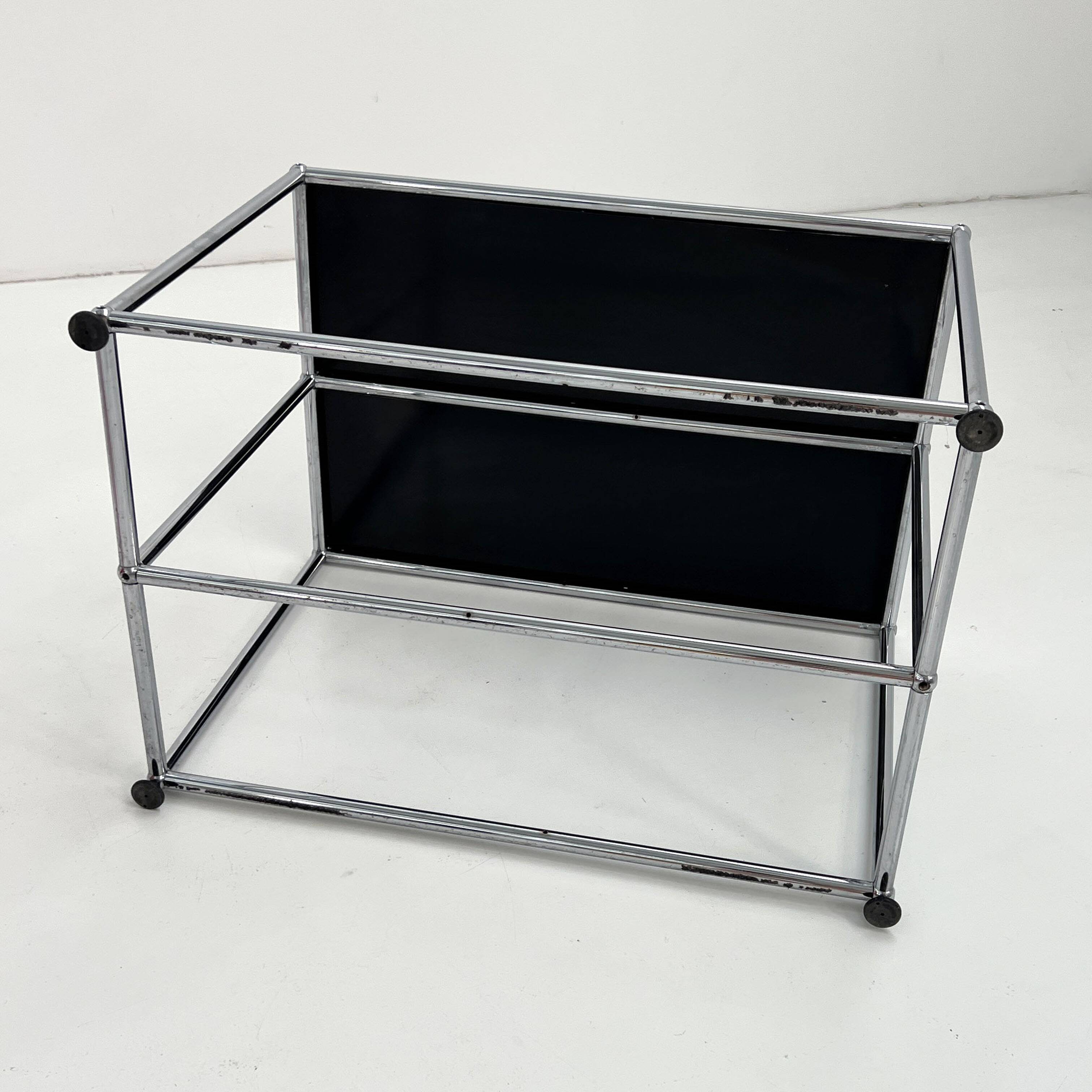 Black console by Fritz Haller & Paul Schärer for USM Haller, 1980