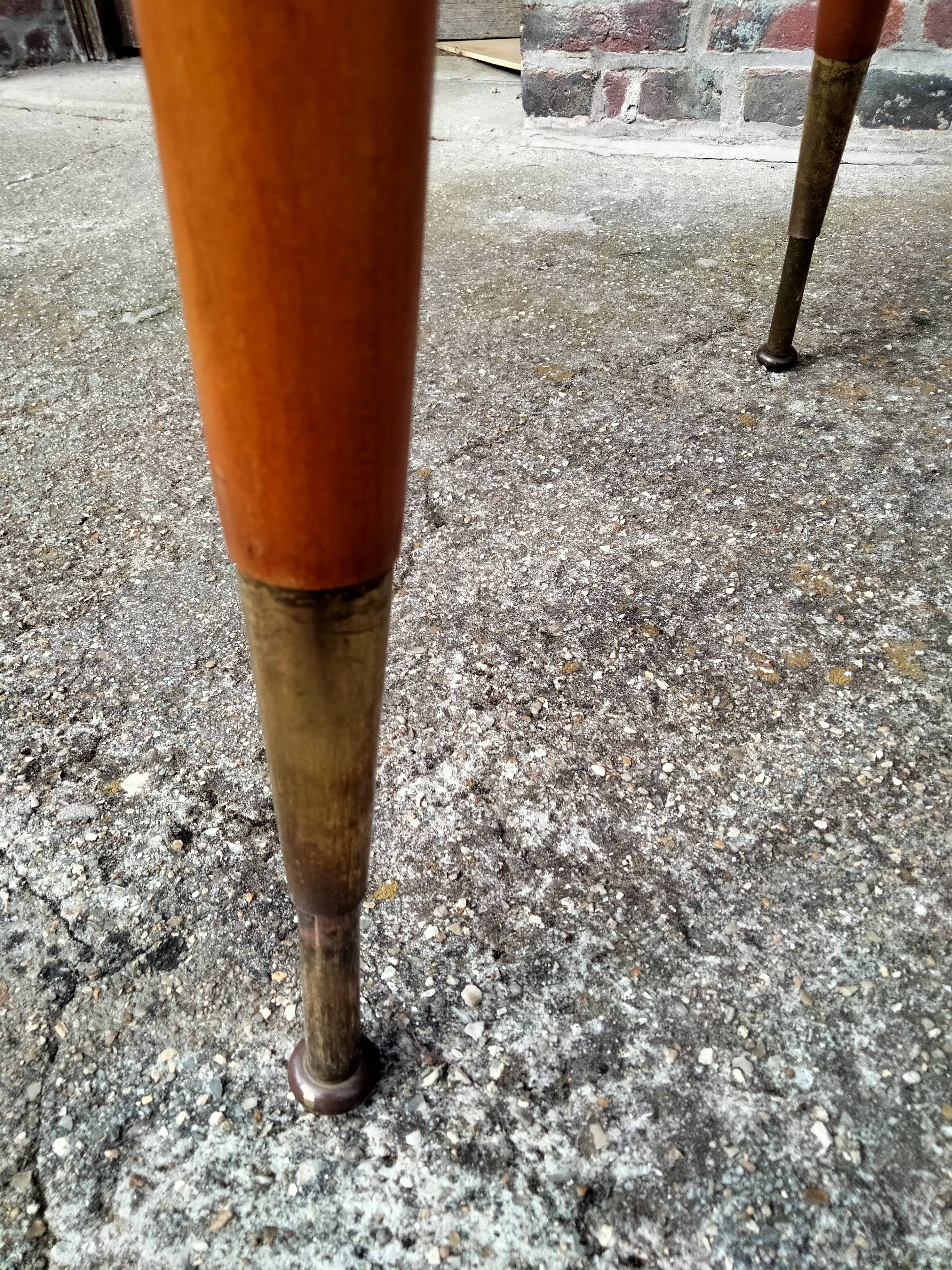 Extendable table with extensions old vintage compass legs design XXeme