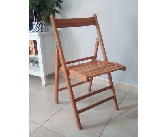 Vintage wooden folding chair