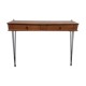 Console bois pieds métal 2 tiroirs