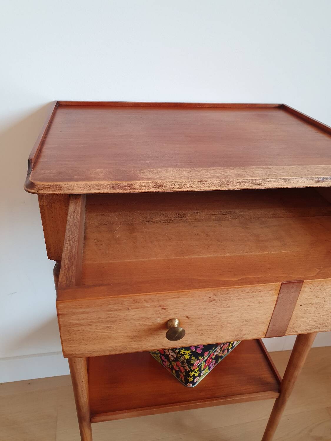 Vintage solid wood side table