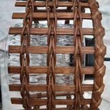 Chiseled glass and wicker suspension 1970