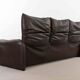 Cassina Maralunga 3seat-Sofa in darkbrown leather by Vico Magistretti