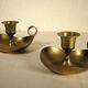 Pair of brass candle holders