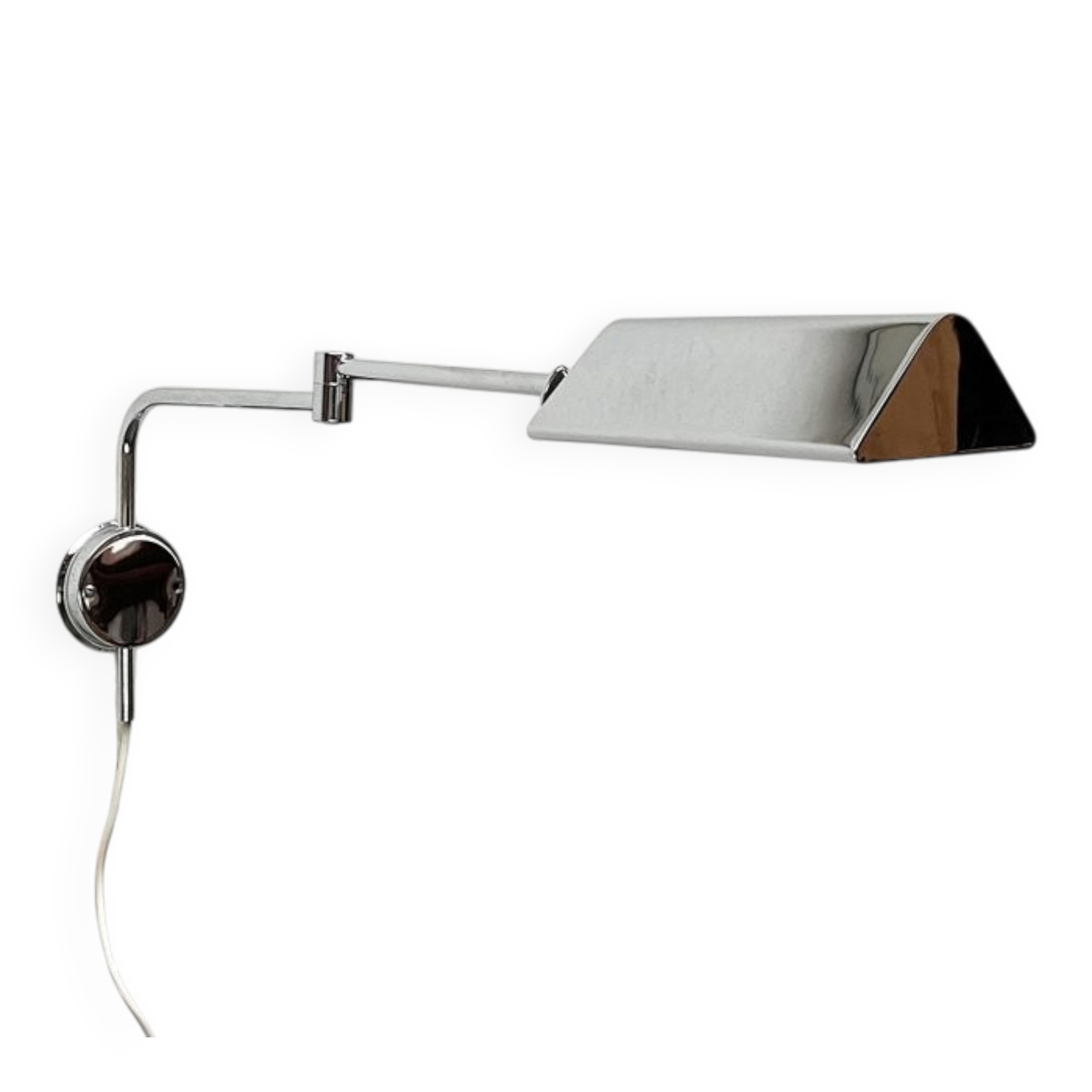 Mid-century Hollywood Regency chrome wall lamp by Florian Schulz for Interline, 1970s.