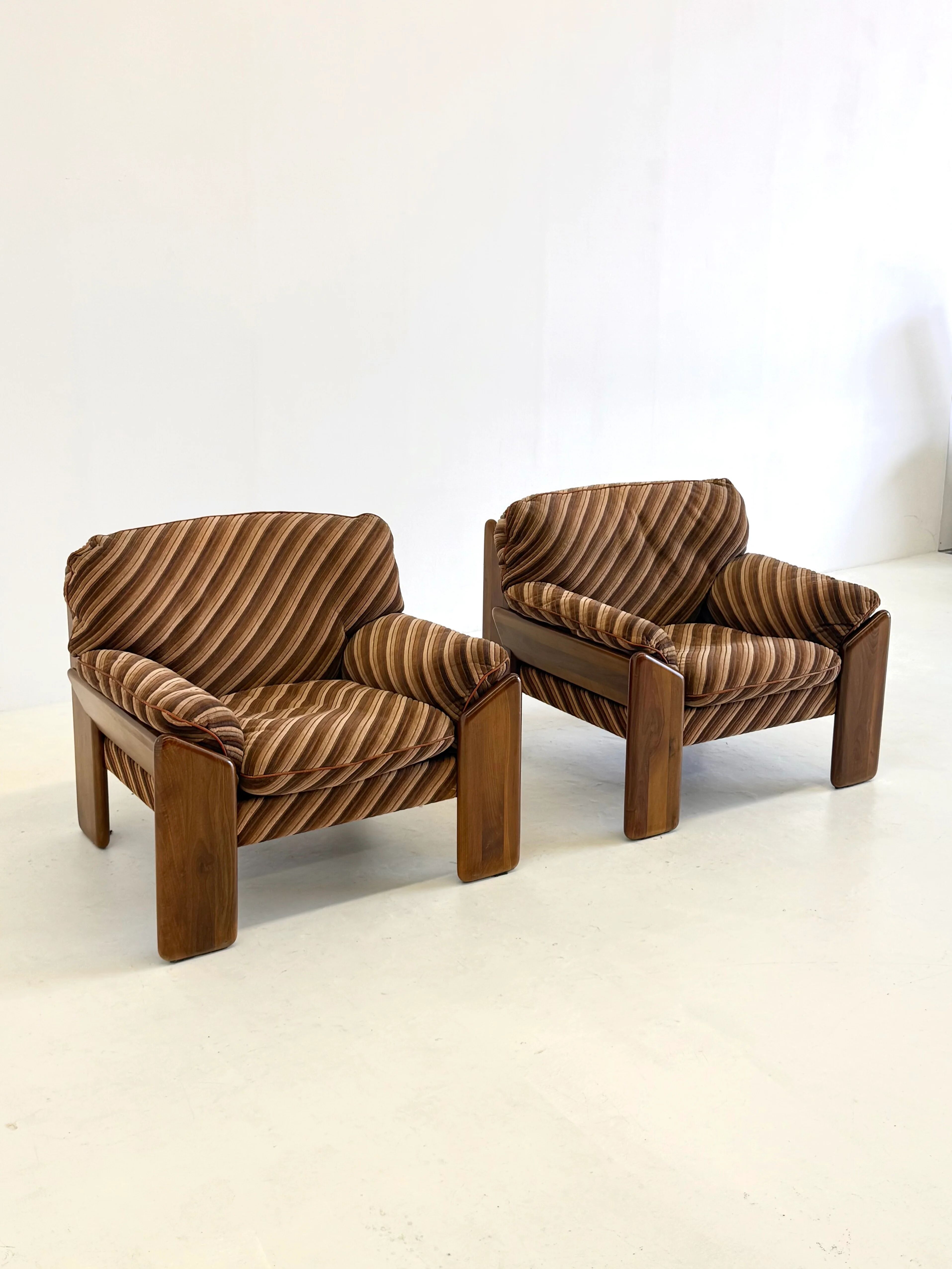 Sapporo chair by Mario Marenco for Mobil Girgi striped