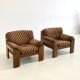 Sapporo chair by Mario Marenco for Mobil Girgi striped