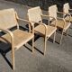 Série de 4 chaises cannées vintage années 60